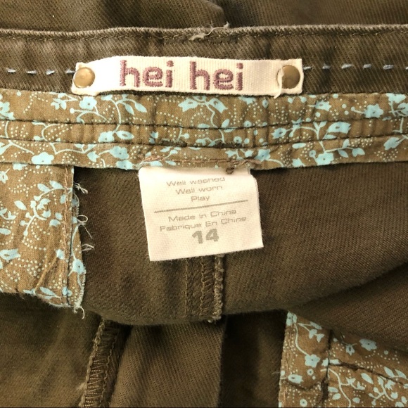 Anthropologie Hei Hei Wide Leg Olive Pant SZ 14 - Picture 8 of 9